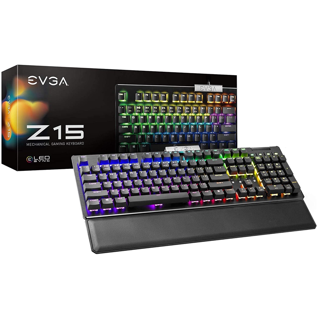 Keyboard EVGA Z15 Mechanical Gaming Keyboard – Bàn phím chuyên game – RGB Backlit LED