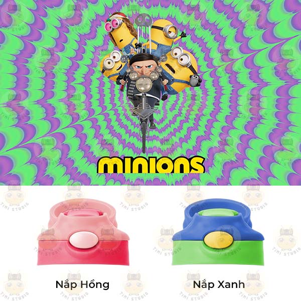 Bình Uống Nước Giữ Nhiệt Cho Bé Có Ống Hút Hình Minions - Tỉ Mỉ Studio - Mã 1507KT02