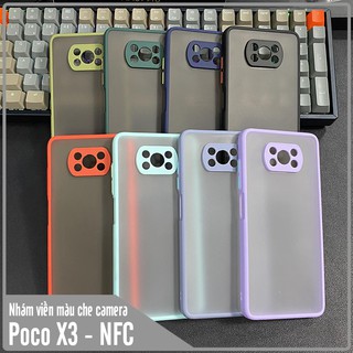Ốp lưng cho Xiaomi Poco X3 NFC trong nhám viền màu che camera