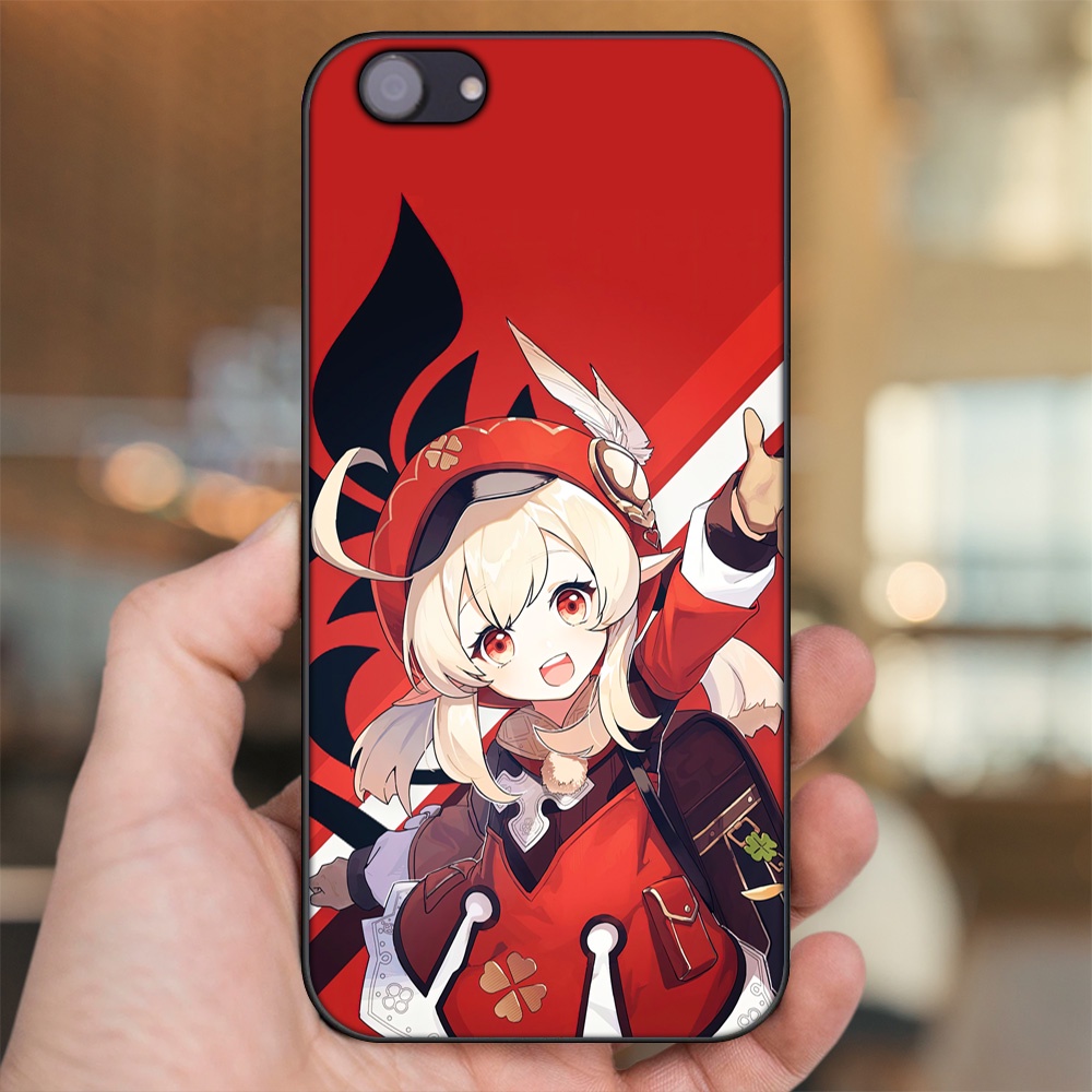 Ốp lưng Oppo F7 Youth viền đen in hình Klee Genshin Impact