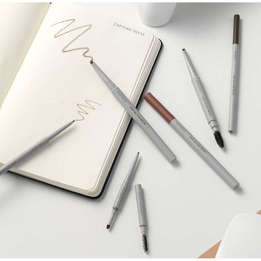 [Han All Line] Chì Kẻ Mày Ngang Cho Chân Mày Sắc Nét, Lâu Trôi Romand Han All Flat Brow 0.17g | BigBuy360 - bigbuy360.vn