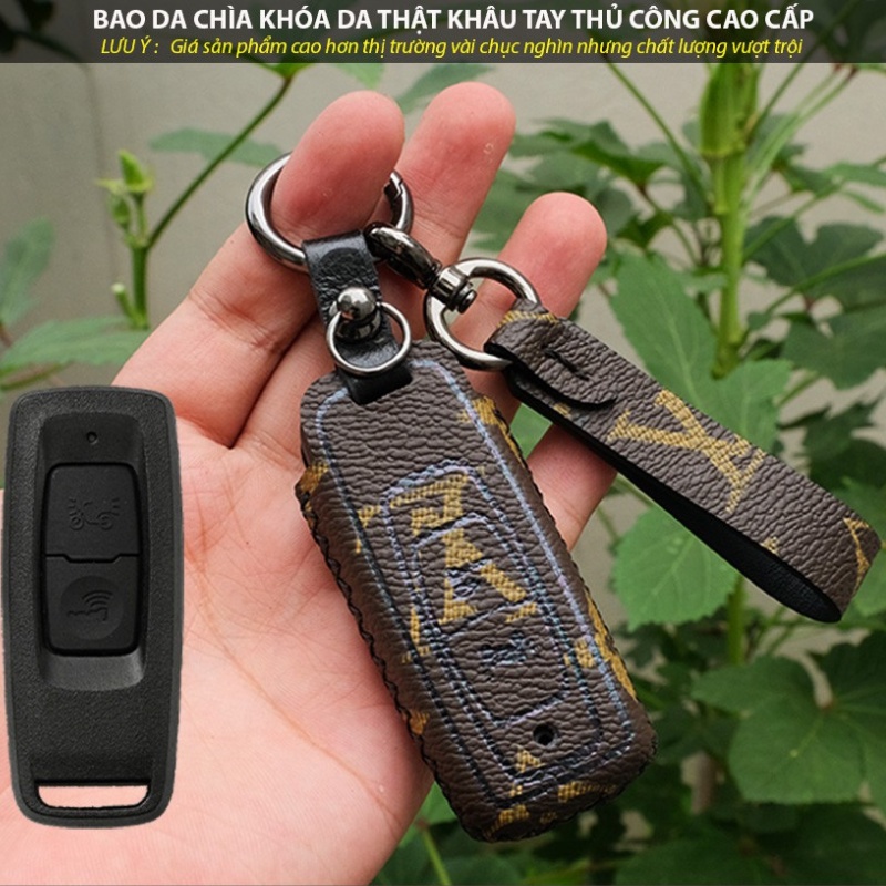 Bao da chìa khóa Honda SH, SH Mode, Vision 2021 mới ( Loại 2 nút ) Handmade da L. V