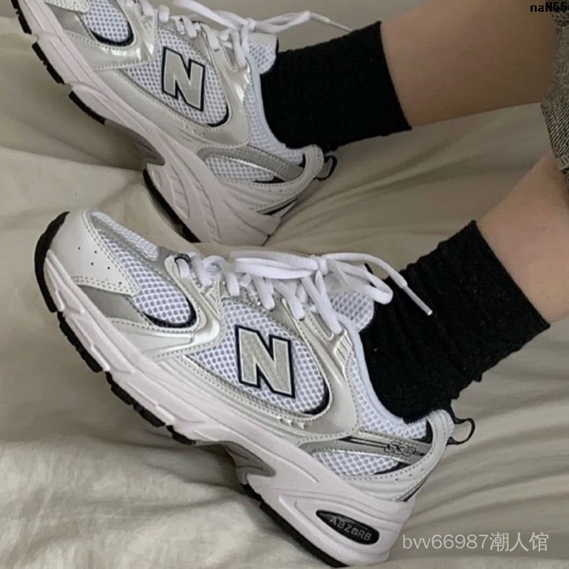 2021 nb530 Giày Chạy Bộ Trong Suốt Màu Bạc Cổ Điển Hợp Thời Trang Mùa Hè Cho Học Sinh Nam Nữ