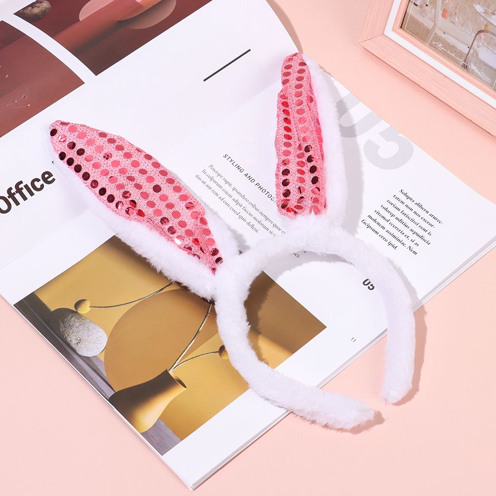 Băng Đô Tai Thỏ Nhiều Màu Hóa Trang Phục Sinh Dễ Thương Cho Nữ