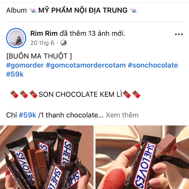 SON RIM RIM TRẢ ORDER KHÁCH TAOBAO - COMBO TRẢ KHÁCH ORDER