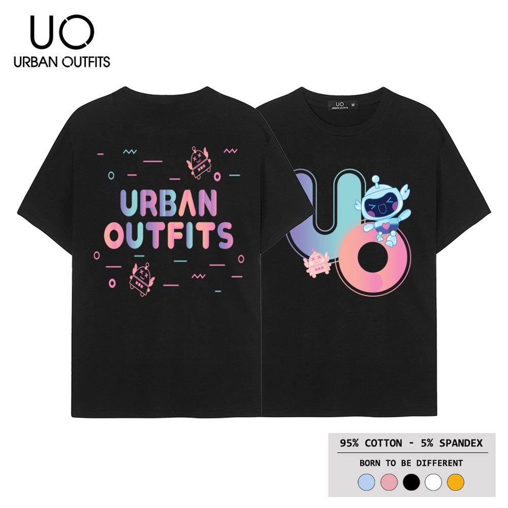 Áo Thun Tay Lỡ Nữ Nam Form Rộng URBAN OUTFITS In Bots UO ATO30 100% Cotton