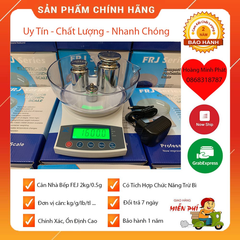 Cân Điện Tử Nhà Bếp FRJ2000 2kg/0.5g. dùng trong nhà bếp, cân nông sản, cân yến, cân bưu chính, Cân đối chứng