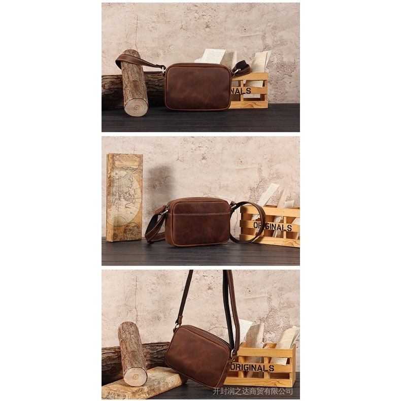 Túi Da Đeo Chéo Phong Cách Retro Thời Trang Cho Nam