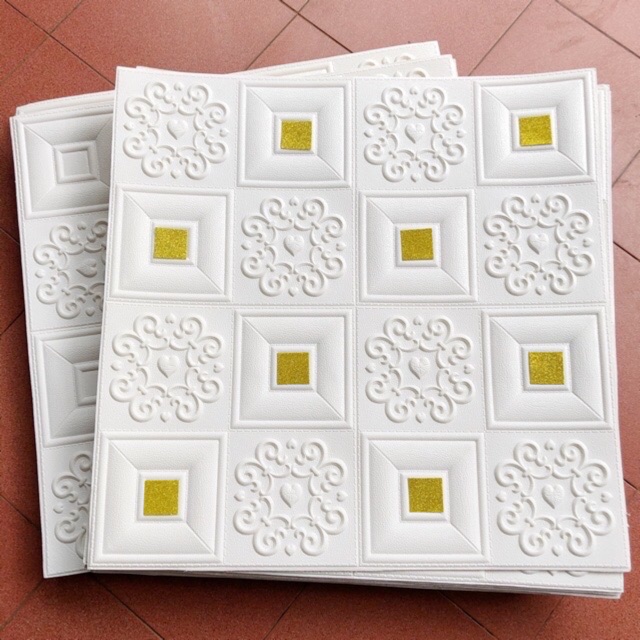 Xốp giả da, kim tuyến, dán tưong, dán trần kt 70x70cm | BigBuy360 - bigbuy360.vn
