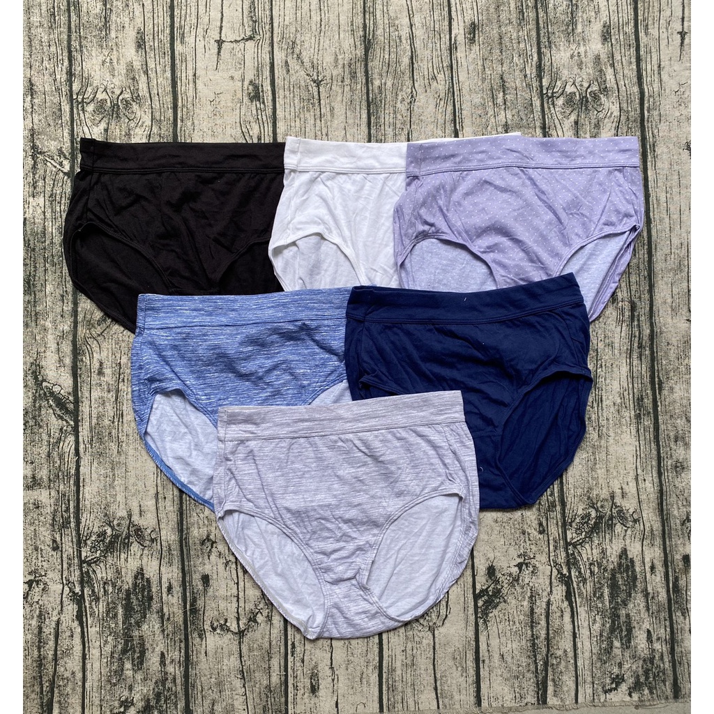 Hàng xuất xịn - Set 5c Quần lót cotton dáng Briefs xuất khẩu có big size