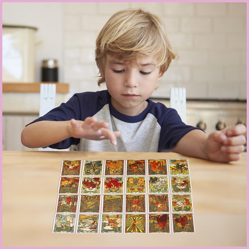 Bộ Bài Tarot Màu Vàng Nghệ Thuật Kèm Hộp Đựng