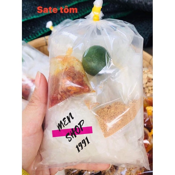 70G BÁNH TRÁNG TRỘN MUỐI TRỘN TÉP HÀNH SATE KÈM TẮC