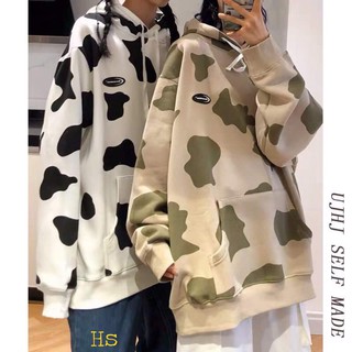 Áo hoodie bò sữa