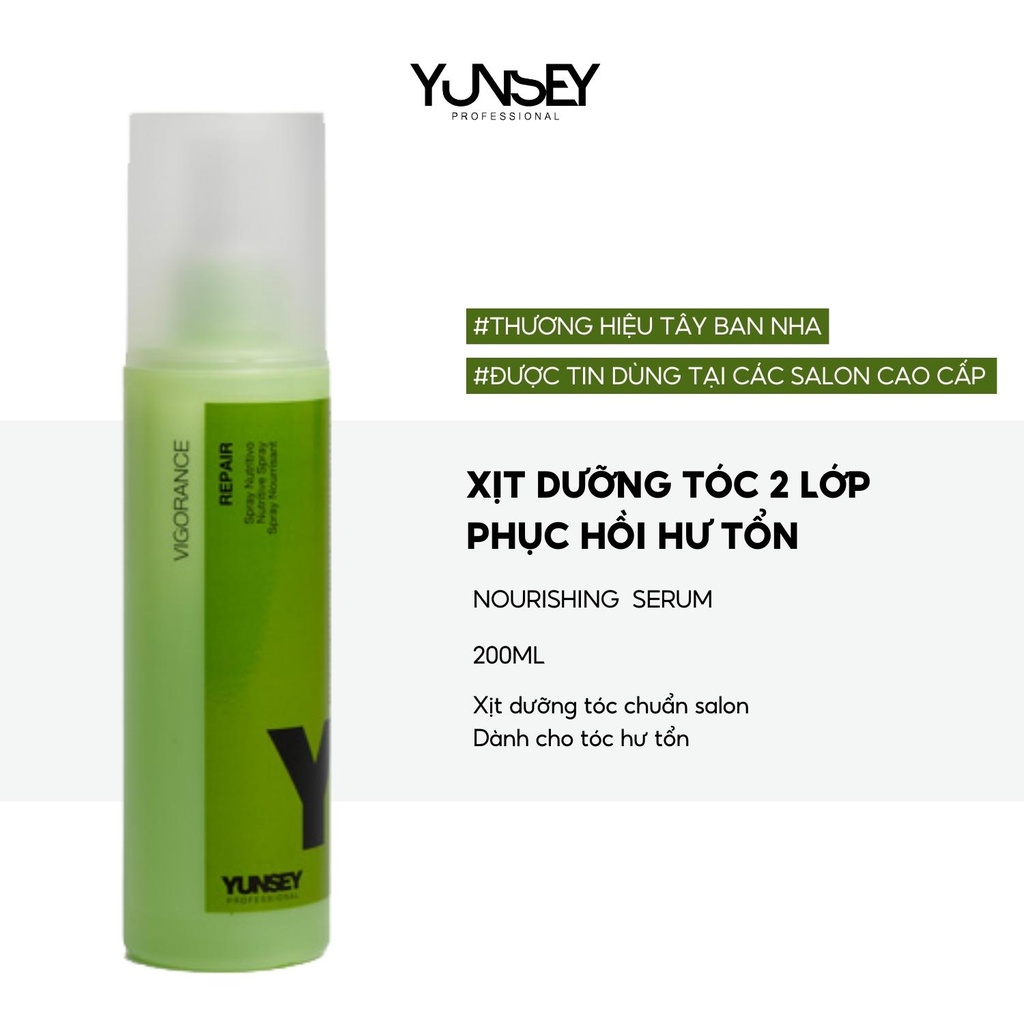 Xịt dưỡng hai lớp phục hồi tóc chắc khỏe Yunsey Nutritive Spray 200ml