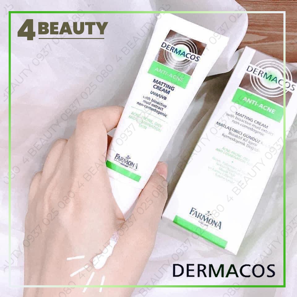 Kem Dưỡng Dermacos Anti-Acne Matting Cream 50Ml - Giảm nhờn, ngừa mụn