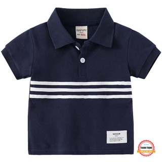 ÁO thun cổ bẻ dành cho bé trai THANH THỊNH 18-45kg mẫu  ÁO POLO. Chất liệu thoáng mát, thấm hút mồ hôi.