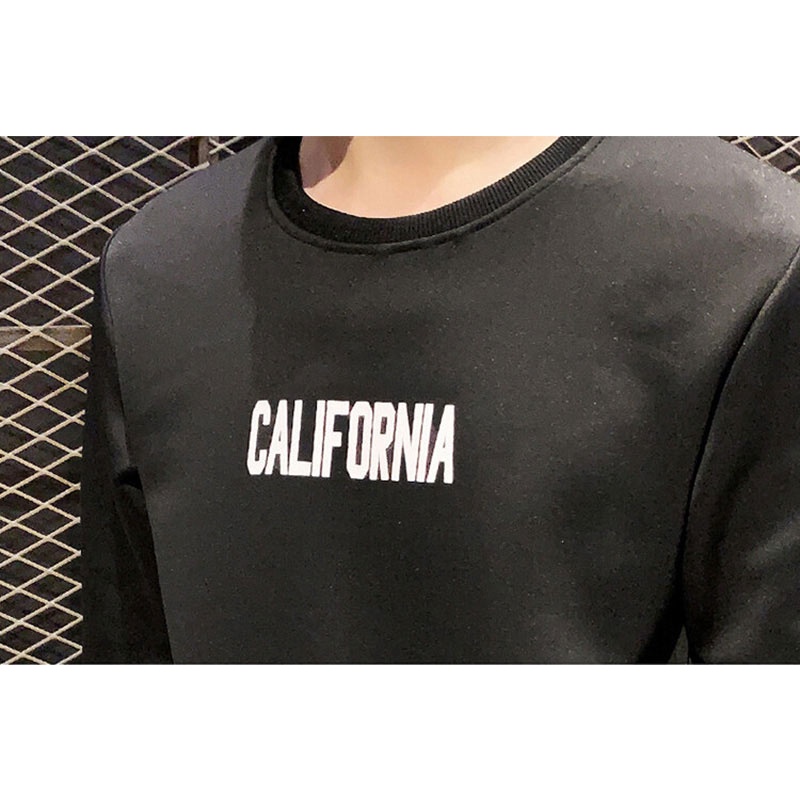 Áo Sweater Nam Dài Tay Cổ Tròn Kiểu Hàn Quốc Trẻ Trung