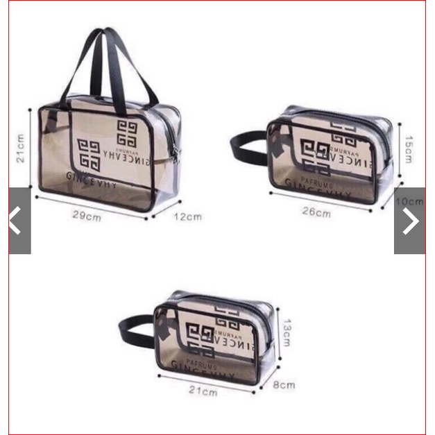 Set 3 túi nhựa trong đựng đồ đa năng loại dày ( có ảnh chụp thật )