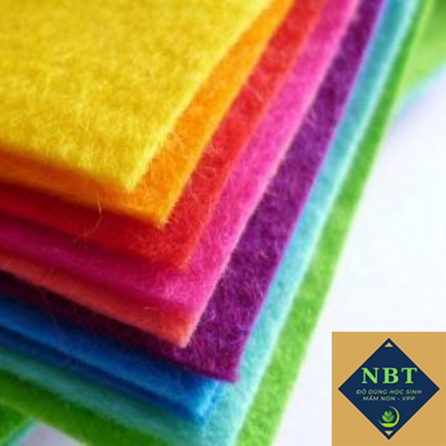 Vải Dạ Cứng Mầm Non 45*45 - Vải Nỉ Cứng an toàn làm đồ handmade, craft, thủ công, sách vải, treo nôi