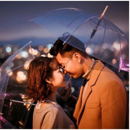 Ô hoa cúc trong suốt, ô đi mưa trong suốt chụp ảnh Hàn Quốc cực đẹp ( hót )