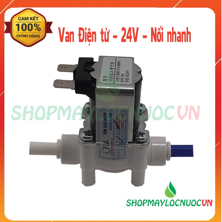 Van điện từ máy lọc nước – 24V – Loại Nối nhanh - Dùng được cho tất cả các Máy Lọc Nước - ShopMayLocNuocVN