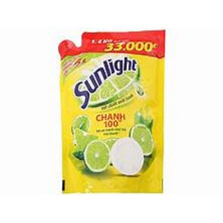 Nước rửa chén sunlight 1.4kg tặng kèm 1 miếng rửa chén kim tuyến