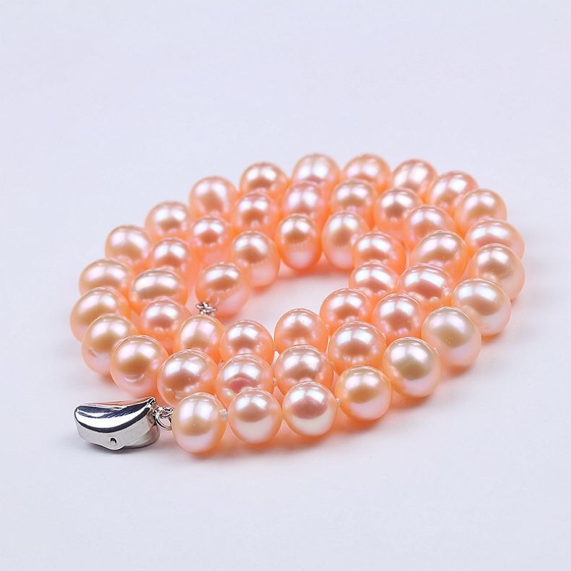 Chuỗi đeo cổ màu hồng cam 9ly