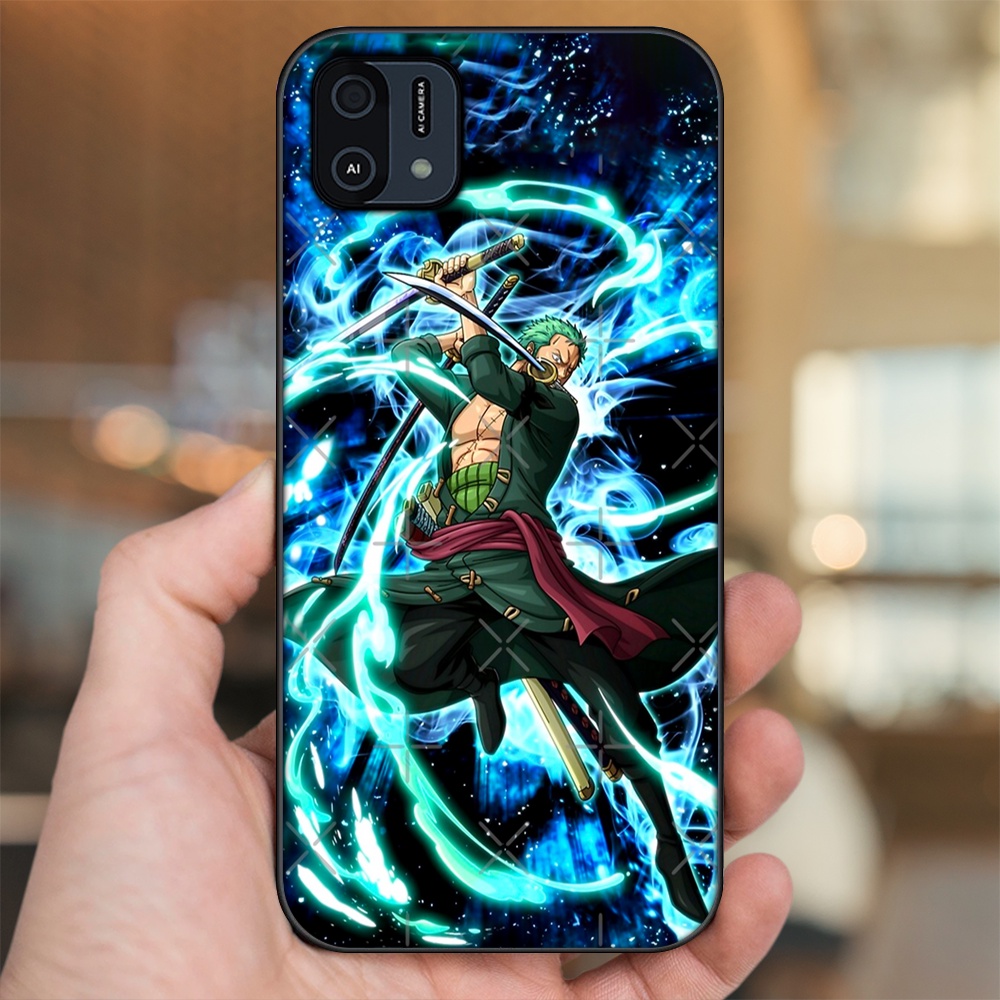 Ốp lưng Oppo A16K viền đen in hình Zoro One Piece