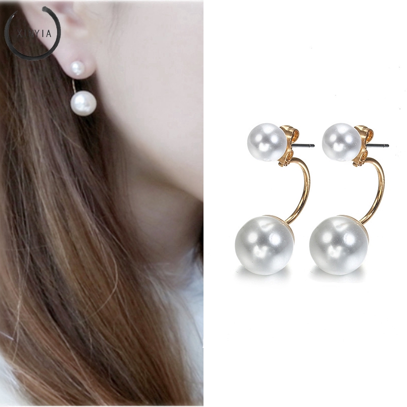 Bông tai đính ngọc trai giả hợp thời trang