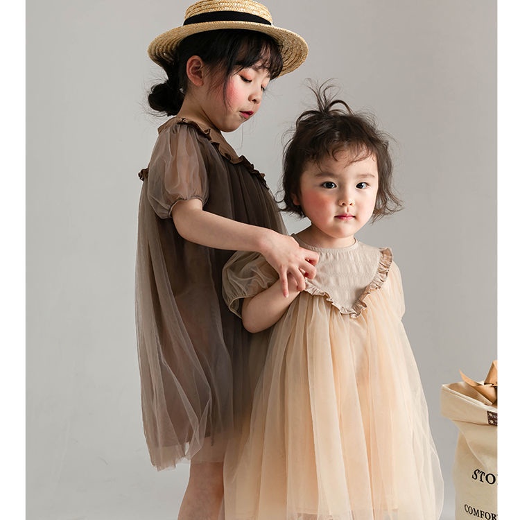 Đầm Công Chúa Dáng Rộng Bằng Vải Tuyn Thoáng Khí Thời Trang Mùa Hè Hàn Quốc Thiết Kế Kiểu Công Chúa Thời Trang Mùa Hè Dành Cho Bé Gái 2022