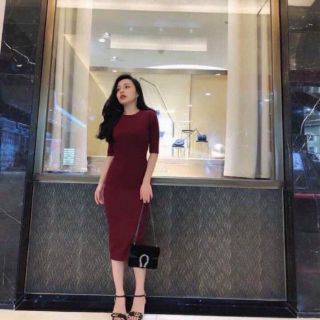 Váy len tăm body tay lỡ