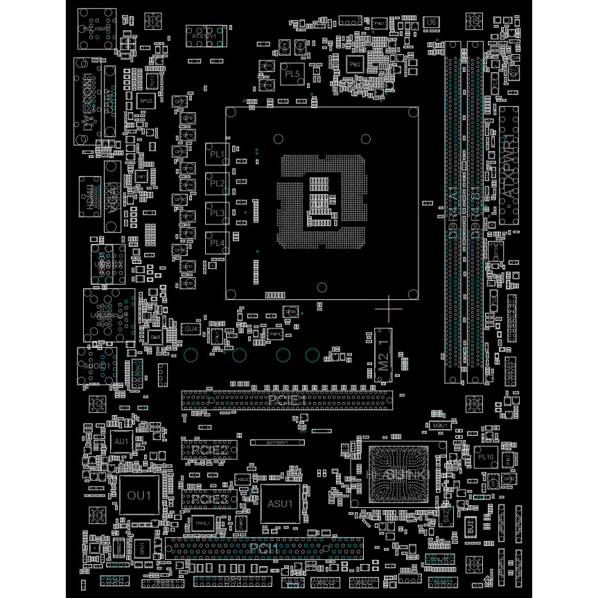 Sơ đồ mạch Boardview Asrock H310M-HDVP H310M HDVP dùng cho thợ sửa chữa