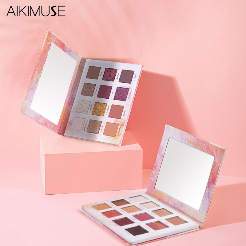 Bảng phấn mắt AIKIMUSE 12 màu sắc long lanh lâu trôi 150g | BigBuy360 - bigbuy360.vn