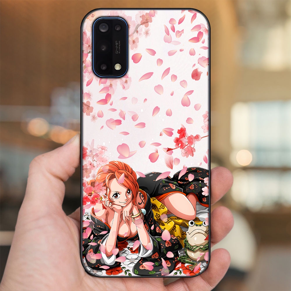 Ốp lưng Realme 7 Pro viền đen in hình Nami One Piece Đảo Hải Tặc