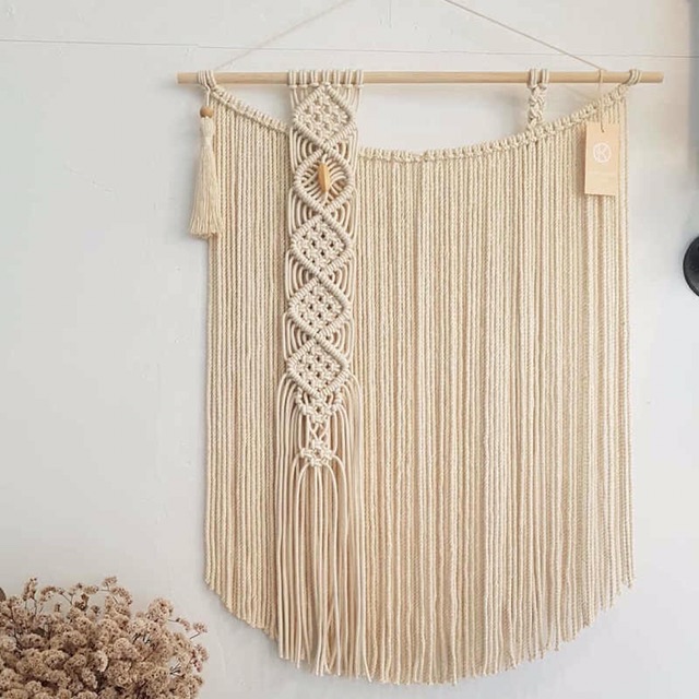 1kg dây thừng se macrame 3 xoắn 100% cotton sợi đẹp