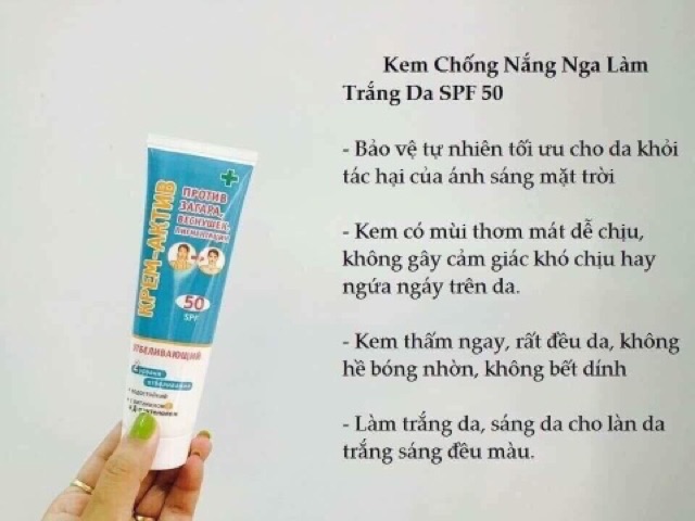 Kem chống nắng trắng da Nga xanh Kpem