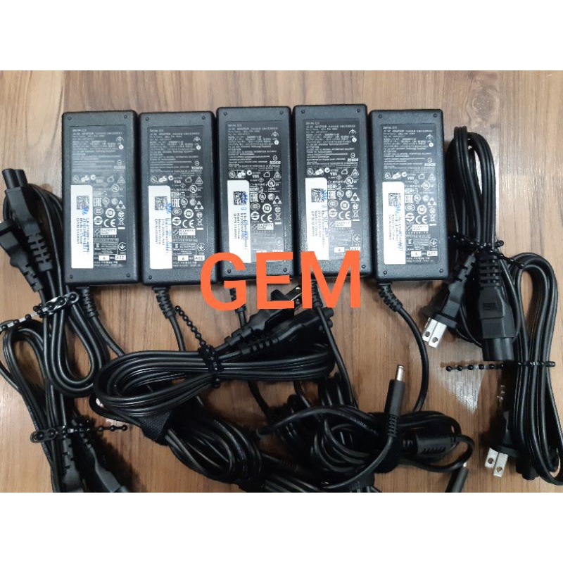 Sạc laptop chính hãng dell 3,34 kim nhỏ 65W kích thước chân sạc Φ4.5×Φ3.0 - dây nguồn volex