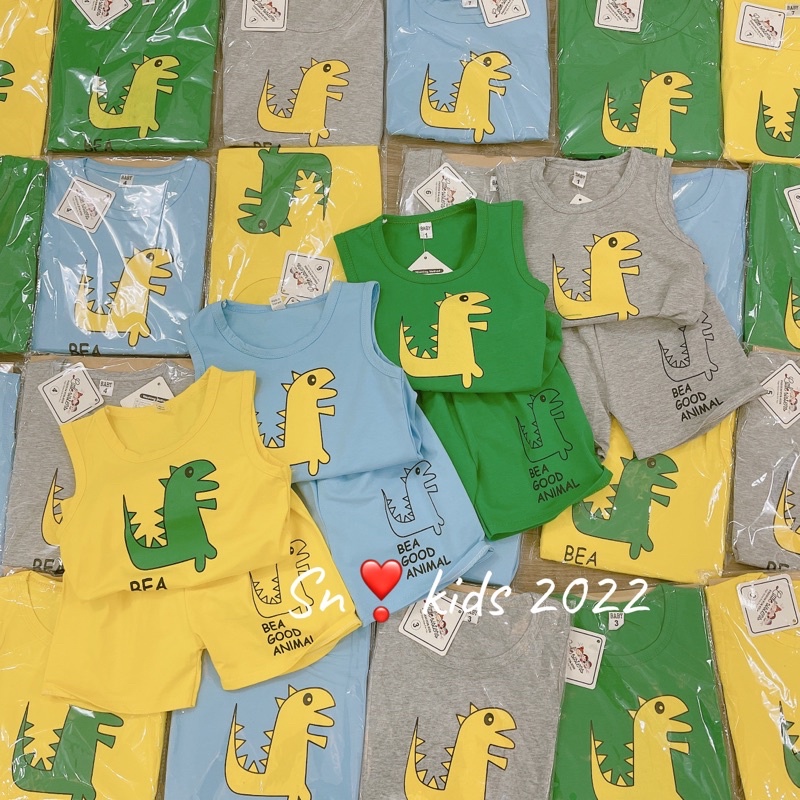 Xả Bộ khủng long cotton co dãn cho bé trai