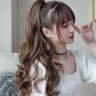 Tóc giả cột xoăn sóng dài