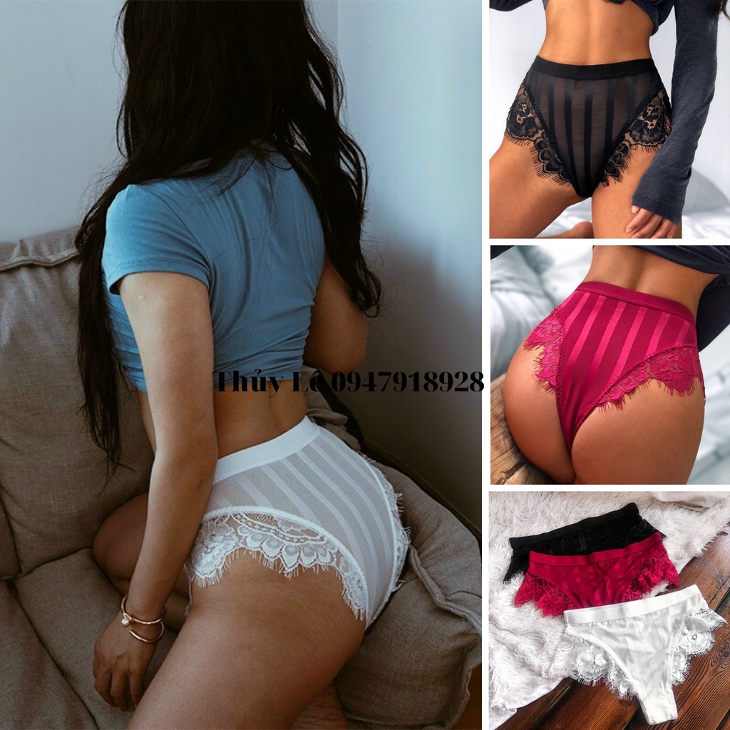Quần lọt khe cạp cao viền ren SIÊU SEXY, quyến rũ khó cưỡng dành cho nữ