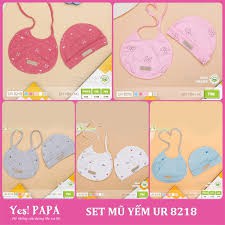 SET Mũ Yếm Uala &amp; Rogo Vải Petit Siêu Mịn UR8218