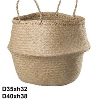 Chậu cói trồng cây/ giỏ cói trang trí/ giỏ cói trồng cây (phi 25)