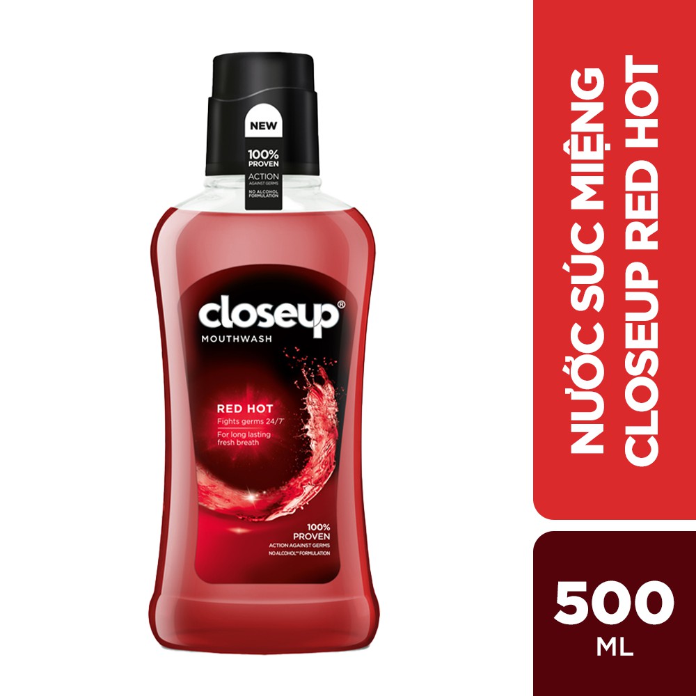 [Mã COSUI03 giảm 8% đơn 150K] Combo 2 nước súc miệng CloseUp Red Hot (500mlx2)