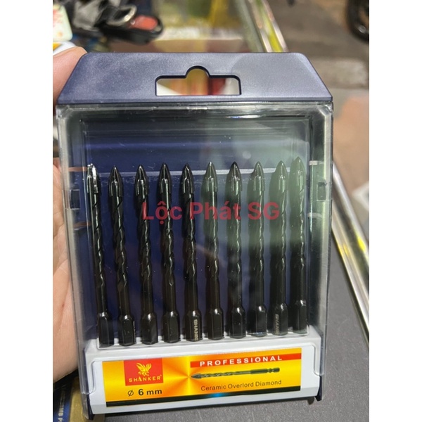 Mũi khoan đa năng 4 cạnh Shanker Professinonal - khoan kính, khoan gạch