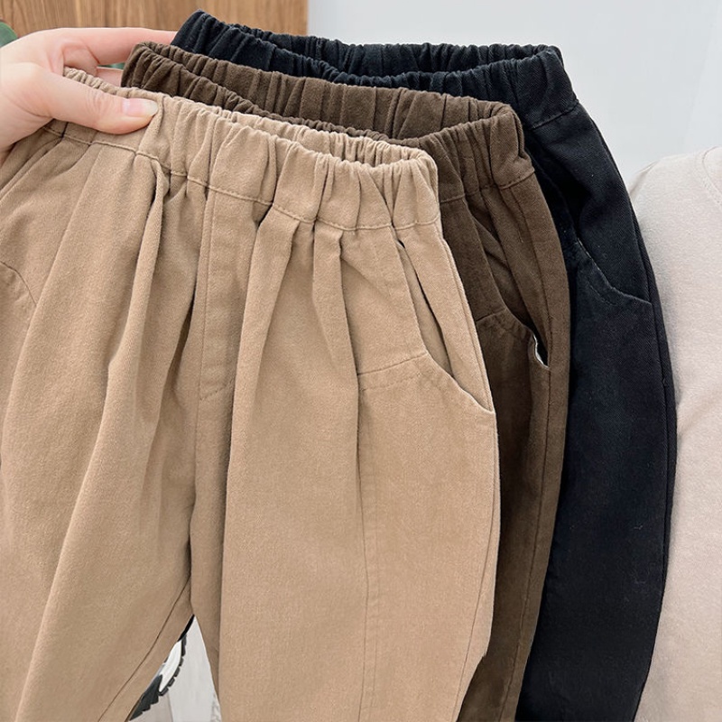 Quần kaki MNGRL ống rộng thoải mái Hàn Quốc mùa thu cho bé trai