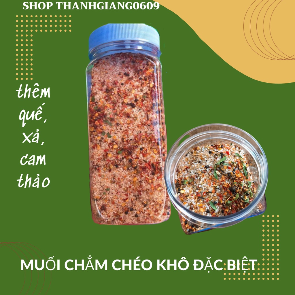 Muối chẳm chéo khô đặc biệt, thêm quế, nhiều cam thảo rất thơm, cay hơn, vị đậm đà - lọ 500G