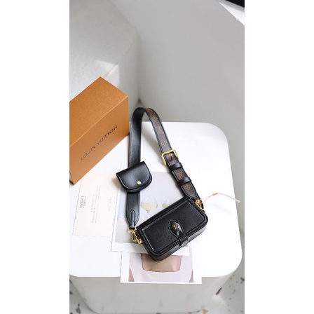 Túi LV offcier pouch sz20cm da thật 100% kèm quai da bản to và 1 ví mini cá tính dã man fullbox nam châm