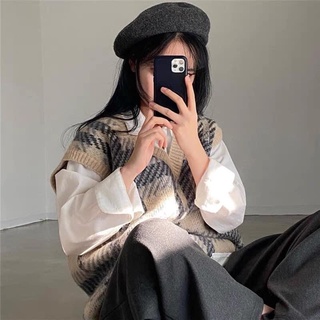 ÁO len kẻ Hàn Quốc