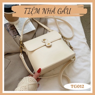 Túi xách nữ da trơn phong cách retro tg012