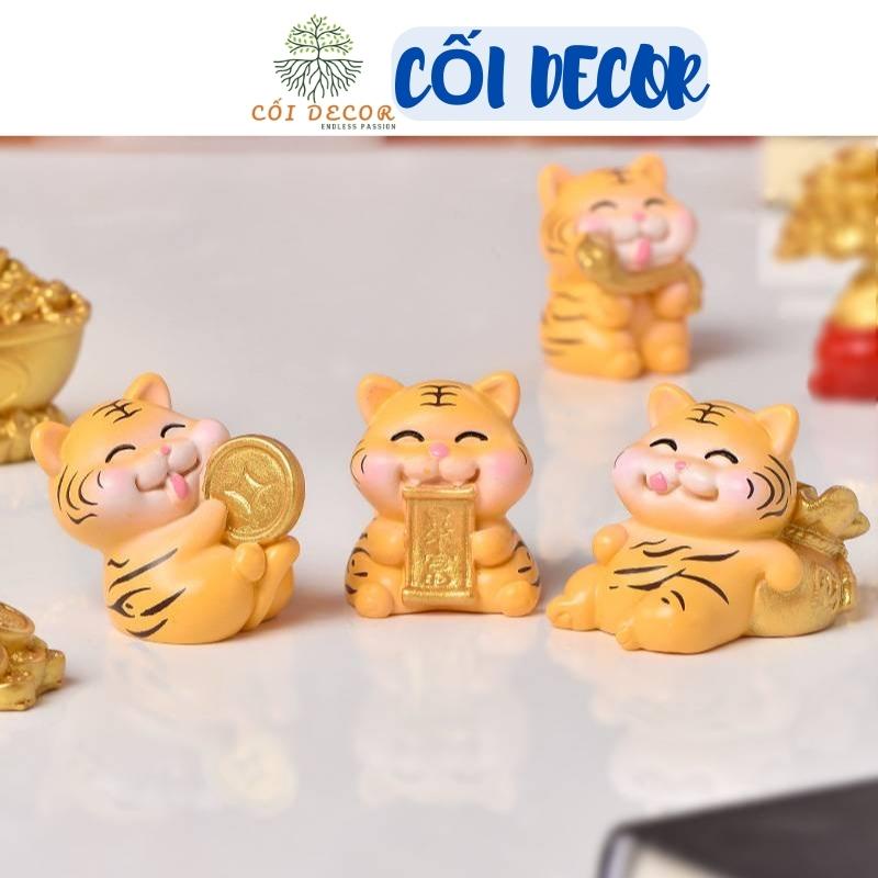 Mô hình hổ vàng trang trí tết trong nhà, bàn làm việc, văn phòng công sở